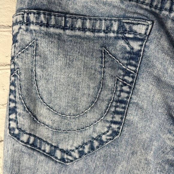 True Religion Geno Relaxed Slim Stonewashed Acid Jeans size 30 World Tour - Picture 8 of 13